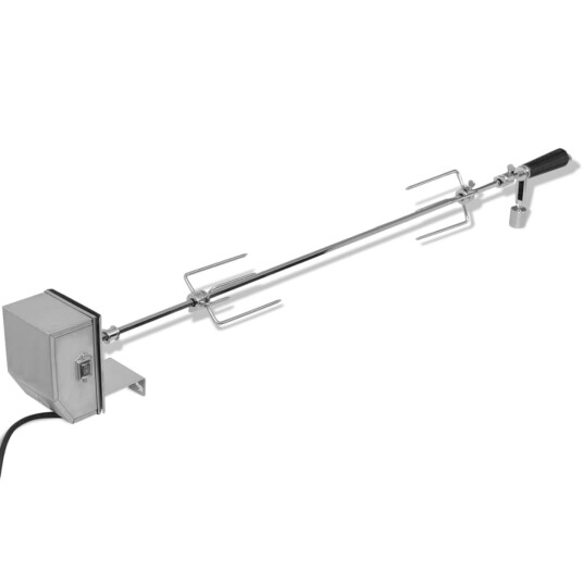 vidaXL BBQ Rotisserie-spyd med Profesjonell Motor Stål 1200 mm vidaXL BBQ Rotisserie-spyd med Profesjonell Motor Stål 1200 mm