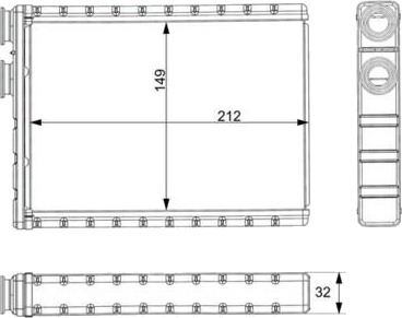 MAHLE AH 371 000S Varmeapparat register