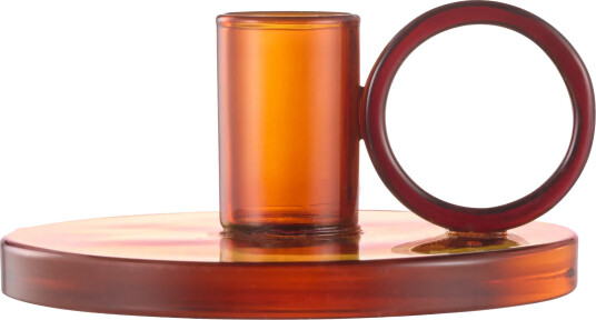 Muurla Loop lysestake Ø11 cm Amber Muurla Loop lysestake Ø11 cm Amber