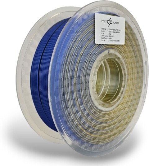 Polyalkemi Pla Silk Tricolor Gold Green Blue Polyalkemi Pla Silk Tricolor Gold Green Blue
