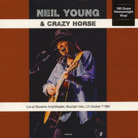 Neil Young Live At Shoreline Amphitheatre Mountain View Ca. 1994 LP/Vinyl