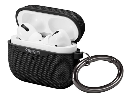 Spigen Urban Fit - Eske For Trådløse Øreplugger - Stoff, Polykarbonat - Svart - For Apple Airpods Pro