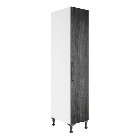 Alterna Vaskerom: Høyskap 40 60cm med Rengjøringsinnredning Mørk eik / 40cm