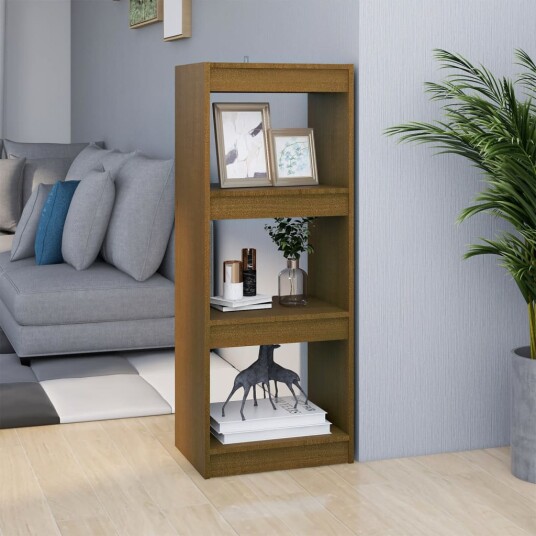 vidaXL Bokhylle/romdeler honningbrun 40x30x103,5 cm heltre furu vidaXL Bokhylle/romdeler honningbrun 40x30x103,5 cm heltre furu