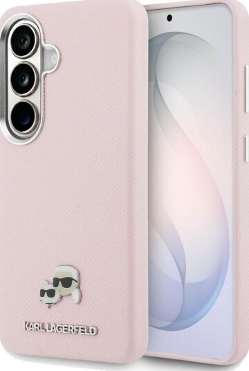 Karl Lagerfeld Saffiano MagSafe Etui til Samsung Galaxy S26 - Rosa