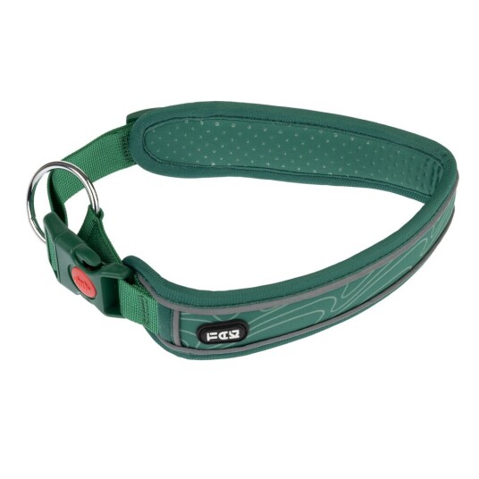 TIAKI halsbånd Soft & Safe, grønn - Str S: 35 - 45 cm Halsomkrets, B 40 mm