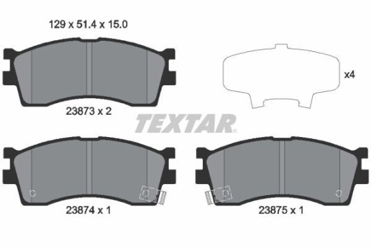 Bremseklosser TEXTAR 2387301 Bremseklosser TEXTAR 2387301