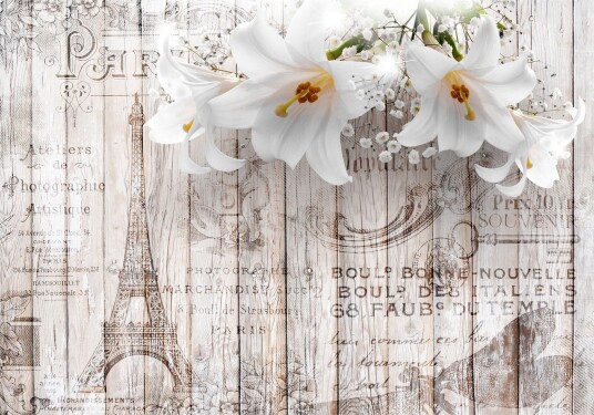 Fototapet Parisian Lilies 150x105 - Finnes i flere størrelser