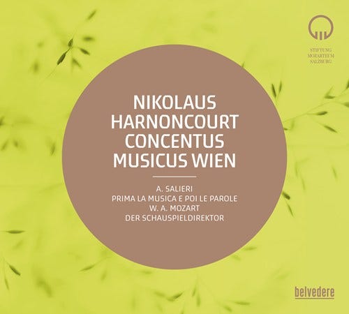 Wolfgang Amadeus Mozart, Antonio Salieri, Concentus Musicus Wien, Nikolaus Harnoncourt  Der Schauspieldirektor;Prima La Musica E Poi Le Parole  CD