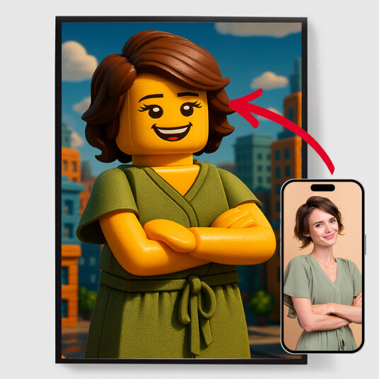 Personlig plakat Lego inspirert AI plakat Personlig plakat Lego inspirert AI plakat