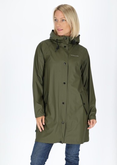Swedemount Koster Long Coat W Dk Olive 40 Regnjakker Swedemount Koster Long Coat W Dk Olive 40 Regnjakker