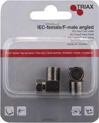 TRIAX IEC Hun Til F-Han Vinklet 2-pack