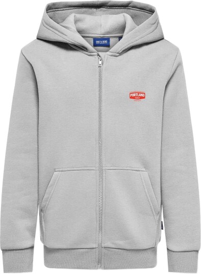 ONLY & SONS Osjceres Rlx Portland Zip Hoodie LIGHT GREY MELANGE 146 152