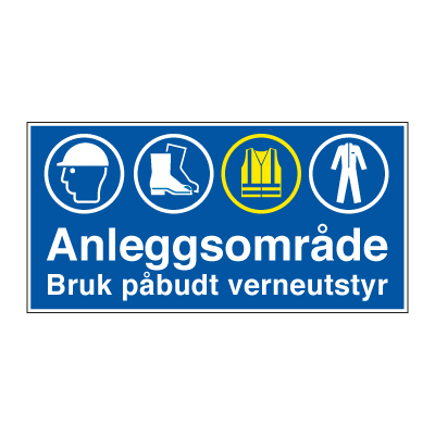 Jo Safety HMS Byggeplasskilt: Anleggsområde 3 mm alu-sandwich med refleks overflate 330 x 660 6301026 Jo Safety HMS Byggeplasskilt: Anleggsområde 3 mm alu-sandwich med refleks overflate 330 x 660 6301026