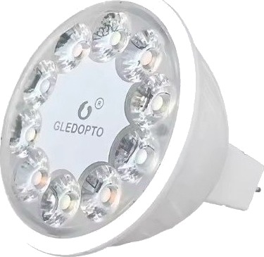 Gledopto GU5.3 5W Zigbee LED pære   12V/24V MR16 Hue kompatibel RGB+CCT   Dimbar : Via Zigbee Kulør : RGB + CCT Varm til Kald Hvit