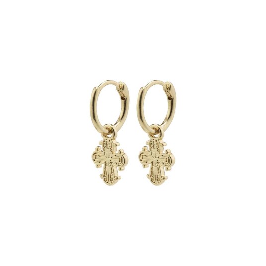 Pilgrim Dagmar Recycled Huggie Hoop Earrings Goldplated 152222003 - Dame - 925 sterling silver Pilgrim Dagmar Recycled Huggie Hoop Earrings Goldplated 152222003 - Dame - 925 sterling silver