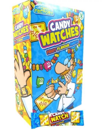 30 stk Candy Watch / Godteri Klokke   Hel Eske 510 gram