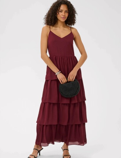 Kaffe Kalorinda Dress Burgundy 42 Kaffe Kalorinda Dress Burgundy 42