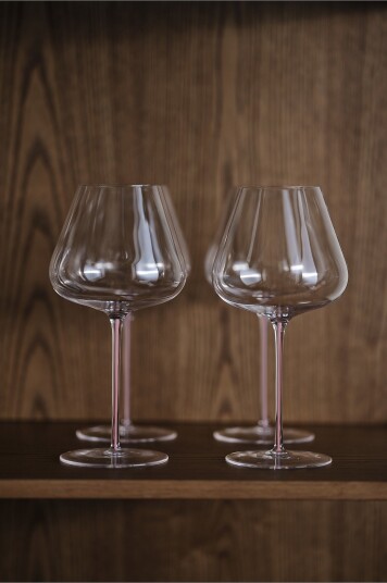 Jotex Vinglass Med 4pakning Gjennomsiktig/rosa ELLISON 2212353020
