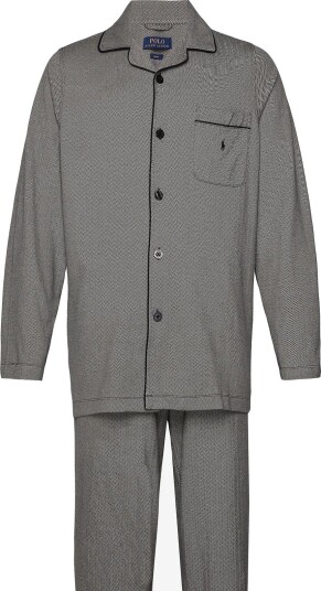 Polo Ralph Lauren Jacquard Knit Pajama Set   BLACK/CREAM   M