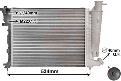 VAN WEZEL 09002059 Radiator motorkjøling VAN WEZEL 09002059 Radiator motorkjøling