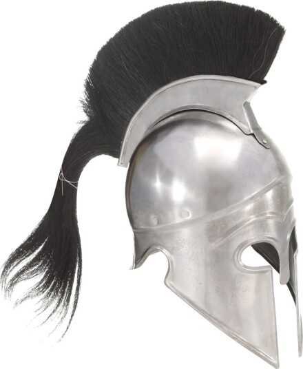 Be Basic Gresk krigerhjelm antikk replika LARP sølv stål Be Basic Gresk krigerhjelm antikk replika LARP sølv stål
