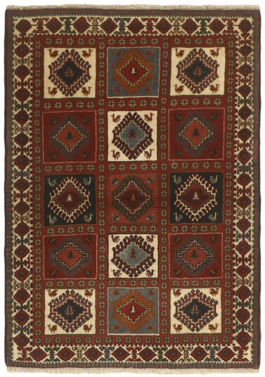 Håndknyttet. Opphav: Persia Yalameh Teppe 101x142