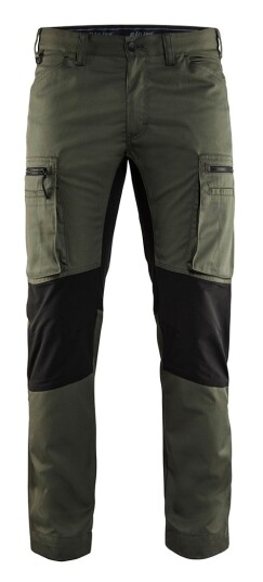 Blåkläder Servicebukse stretch Militærgrønn/Svart C56 Blåkläder Servicebukse stretch Militærgrønn/Svart C56