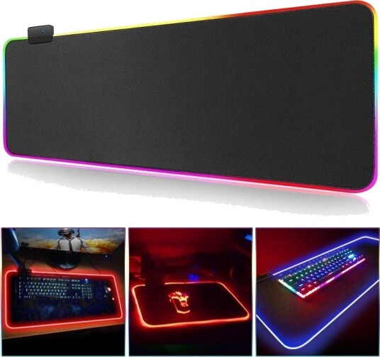 Generic Gaming Musematte Med Led Lys - 80x30cm - Rgb