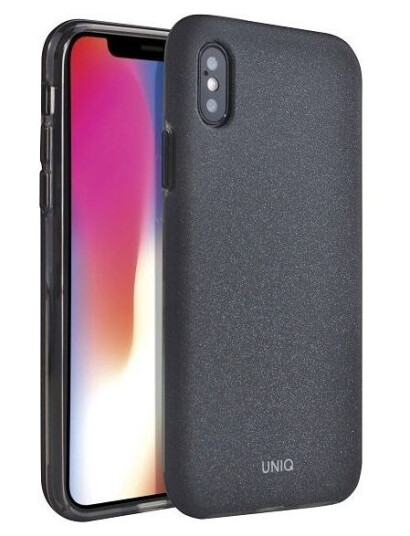 Uniq Etui Lithos Iphone Xs Max Czarny /Charcoal Black