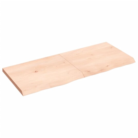 vidaXL Vegghylle 120x50x4 cm ubehandlet heltre eik