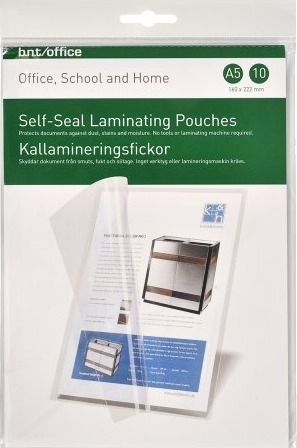 Bntoffice Selvklæbende Lamineringslommer Bnt Selvklæbende 160X222mm Transparent Pakke A 10 Stk Bntoffice Selvklæbende Lamineringslommer Bnt Selvklæbende 160X222mm Transparent Pakke A 10 Stk