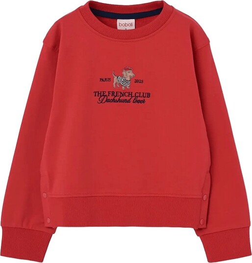 Boboli Fleece Sweatshirt For Girl Bci MAROON 92