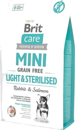 Brit Care Mini Kornfri Tørrfôr Light & Sterilised 2 kg til hund