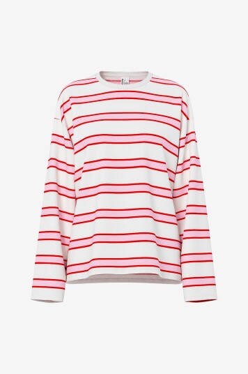 pieces   Topp Pcmila LS Loose Tee Jrs BC   Rosa