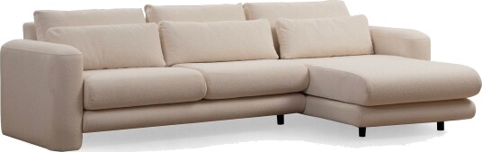 Makhan Sofa med Sjeselong 3 seter Lys beige
