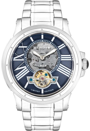 Thomas Earnshaw Herreklokke ES 8244 22 Bertha Blå/Stål Ø42 mm