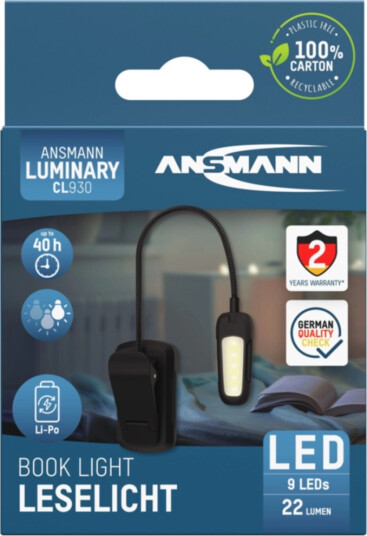 Ansmann LED Boklampe Clip