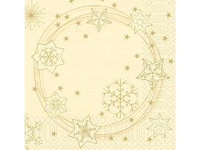 Serviet 33X33 Cm 3-Lag Star Shine Cream,10 Pk X 50 Stk