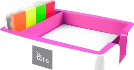 Tetis Notebook Og Visittkortholder, Rosa