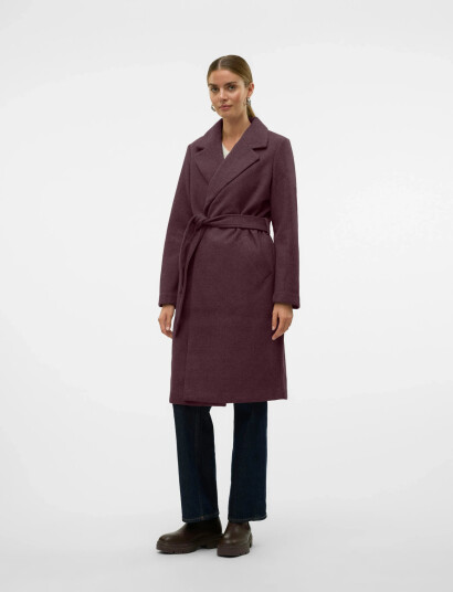 Vero Moda Vmfortuneaya Long Coat Ga Noos Brown M