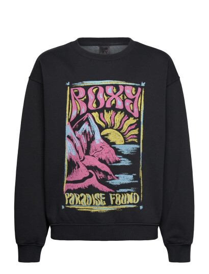 Roxy Lineup Crew Brushed Rg Black 104 Roxy Lineup Crew Brushed Rg Black 104