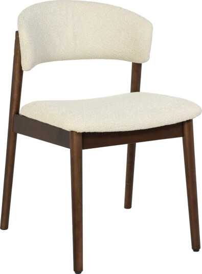 Nala Spisestol i Tre med Stoffsete - Valnøtt/Beige