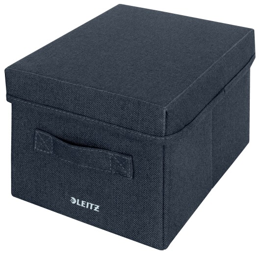 Leitz Fabric Small oppbevaringsboks med lokk, Flyelsgr, pakke med 2