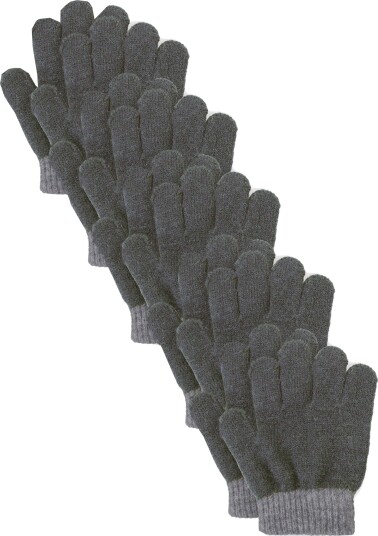 Lindberg Sundsvall Vanter Ullblanding 5 pack Anthracite/Grey 2 5 år