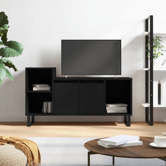 vidaXL TV-benk svart 100x35x55 cm konstruert tre 8721012113640
