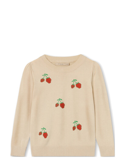 Fliink Favo Embroidered Blouse - Beige - 104