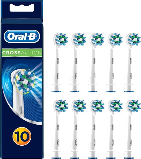 Oral B Pro CrossAction TannbÃ¸rstehoveder 10 stk Passer ikke til Pulsonic og iO