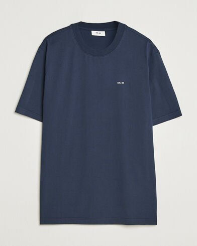 Nn07 Abel Logo Crew Neck T Shirt Navy Nn07 Abel Logo Crew Neck T Shirt Navy