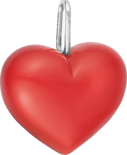 Design Letters Mega Little Big Love Charm Silver DEEP SEA CORAL L1.5 cm